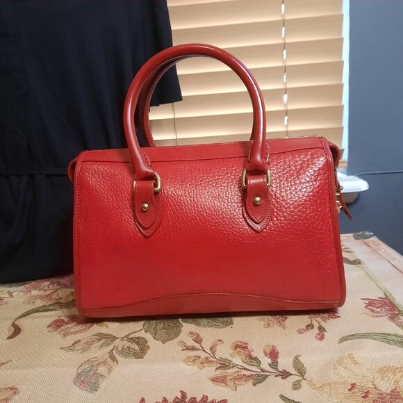 SOLD! Dooney & Bourke Red Leather Satchel Vintage All Weather Leather - Picture 3 of 16